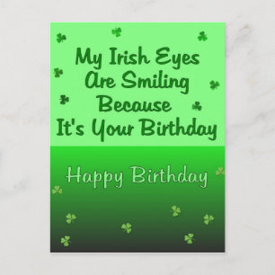 Irish Eyes Birthday Briefkaart