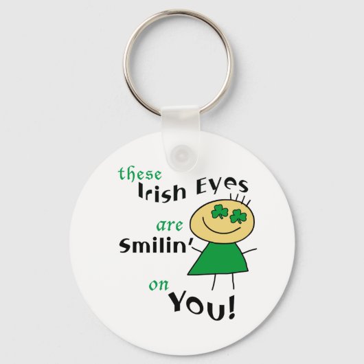 Irish Eyes glimlacht Gifts Sleutelhanger (Voorkant)