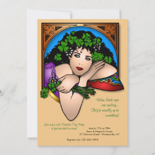 Irish Eyes St. Patrick's Day Invitation Kaart