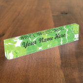 Irish Fab Shamrock Design Naambordje (Zijkant)