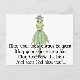 Irish Fairy Girl 1 - Irish Quote Briefkaart