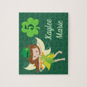 Irish Fairy Girl Cute Custom Green Legpuzzel (Verticaal)