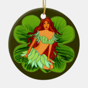 Irish Fairy round ornament