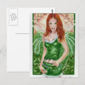Irish Fairy Shamrock Briefkaart (Voorkant / Achterkant)