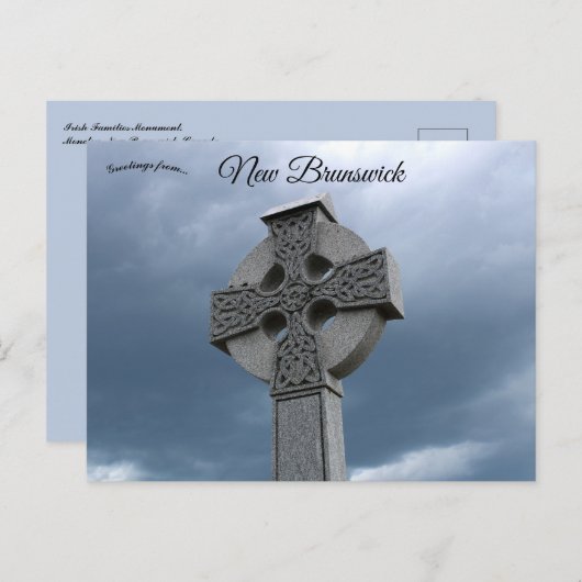 Irish Families Monument Moncton New Brunswick Briefkaart (Voorkant / Achterkant)