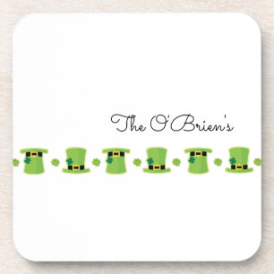 Irish Family NAME Shamrock Green Pet Ireland Bier Onderzetter