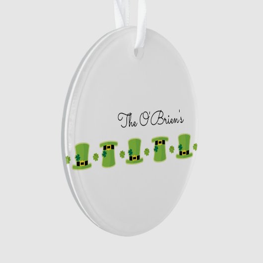 Irish Family Shamrock Green Pet Keepomwille Ornament (voorkant)