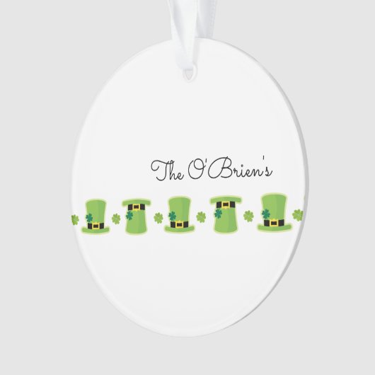 Irish Family Shamrock Green Pet Keepomwille Ornament (voorkant)