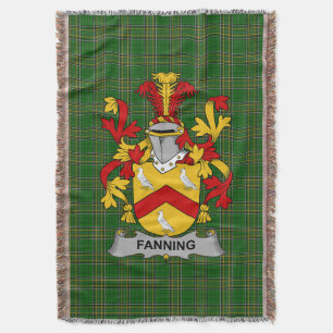 Irish Fanning Wapen van de familie Crest Ierland Deken