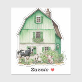 Irish Farmhouse | Groene Barn-Sticker Sticker