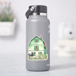 Irish Farmhouse   Groene Barn-Sticker Sticker