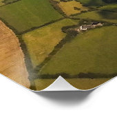 Irish Farmland Patchwork – Aerial Landscape Print Perfect Poster (Hoek)