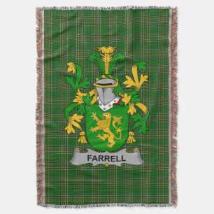 Irish Farrell of O_Ferrell Gezinswapen Deken