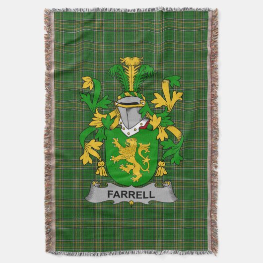 Irish Farrell of O_Ferrell Gezinswapen Deken (Voorkant Verticaal)