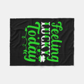 Irish Feeling Lucky Today Fleece Deken (Voorkant (Horizontaal))