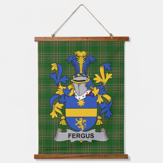 Irish Fergus or O_Fearghus Coat of Arms Family Cre Hangend Wandkleed (Voorkant)