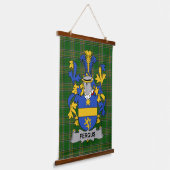 Irish Fergus or O_Fearghus Coat of Arms Family Cre Hangend Wandkleed (Gebogen)