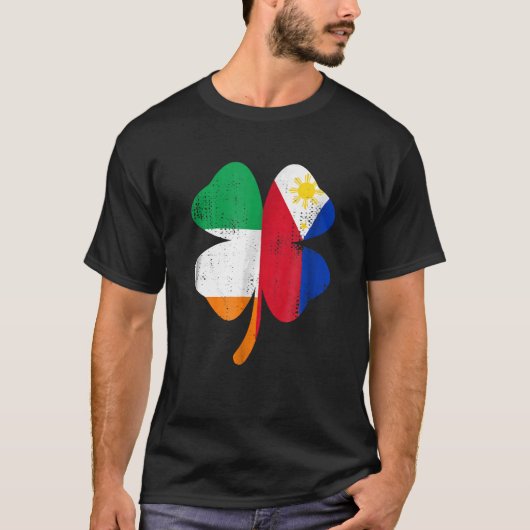 Irish Filipino Flags St Patricks Day T-Shirt (Voorkant)
