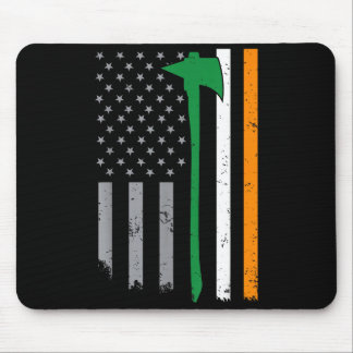Irish Firefighter American Flag Cool St Patricks D Muismat