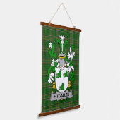 Irish Fitz-Allen Coat of Arms Family Crest Hangend Wandkleed (Gebogen)