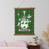 Irish Fitz-Allen Coat of Arms Family Crest Hangend Wandkleed (Slaapkamer)