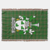 Irish Fitz-Allen Wapen Familie Crest Irelan Deken (Voorkant)