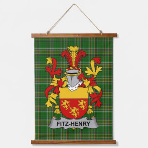 Irish Fitz-Henry Coat of Arms Family Crest Hangend Wandkleed