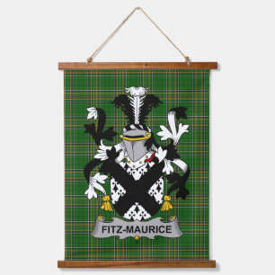 Irish Fitz-Maurice Wapen van de familie Crest Hangend Wandkleed