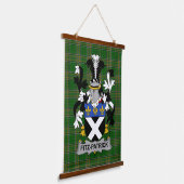 Irish Fitz-Patrick Coat of Arms Family Crest Hangend Wandkleed (Gebogen)