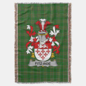 Irish Fitz-Roe Coat of Arms Family Crest Ireland Deken (Voorkant Verticaal)