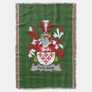 Irish Fitz-Roe Coat of Arms Family Crest Ireland Deken