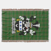 Irish Fitz-Simon Wapenschild Familie Crest Irelan Deken (Voorkant)