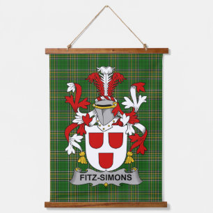 Irish Fitz-Simons Wapen van de familie Crest Hangend Wandkleed