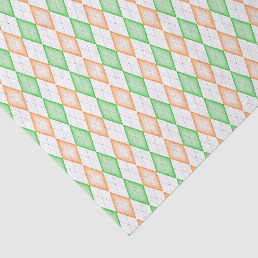 Irish Flag Argyle Tissue Paper Tissuepapier (Detail)