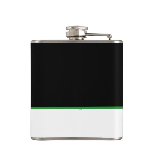 Irish Flag Border Shamrock Personalized Heupfles (Achterkant)