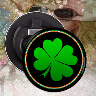 Irish Flag Bottle Opener, Ierland St Patrick Party Button Flesopener