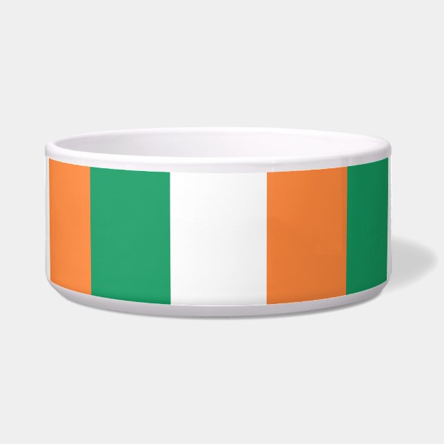 Irish Flag Ceramic Pet Bowl (honden/katten) Voerbakje (Voorkant)