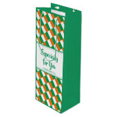 IRISH FLAG | Christelijke bijbelse versie Wijn Cadeautas (Voorkant Gekanteld)