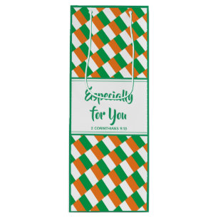 IRISH FLAG   Christelijke bijbelse versie Wijn Cadeautas