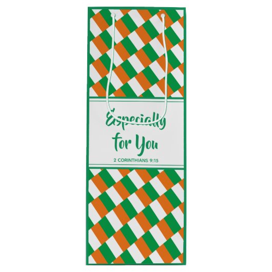 IRISH FLAG | Christelijke bijbelse versie Wijn Cadeautas (Voorkant)