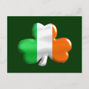 Irish Flag Clover Briefkaart