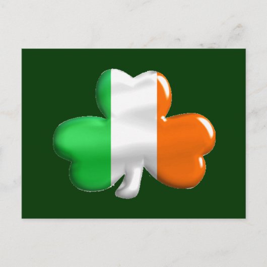 Irish Flag Clover Briefkaart (Voorkant)