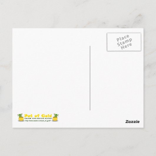 Irish Flag Clover Briefkaart (Achterkant)