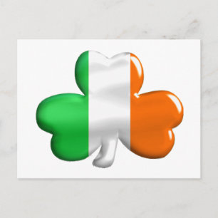 Irish Flag Clover Briefkaart