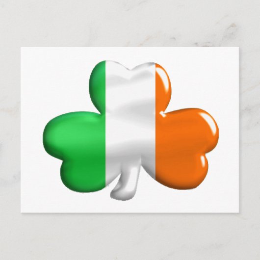 Irish Flag Clover Briefkaart (Voorkant)