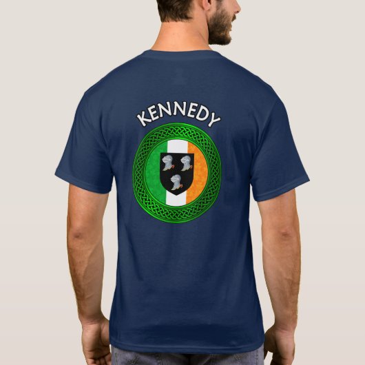 Irish Flag Clover Celtic Knot - Kennedy T-Shirt (Achterkant)