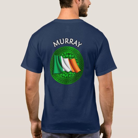 Irish Flag Clover Celtic Knot - Murray T-shirt (Achterkant)
