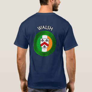 Irish Flag Clover Celtic Knot - Walsh T-Shirt