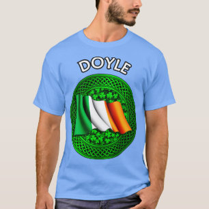 Irish Flag Clover Keltische Knoop Doyle T-shirt