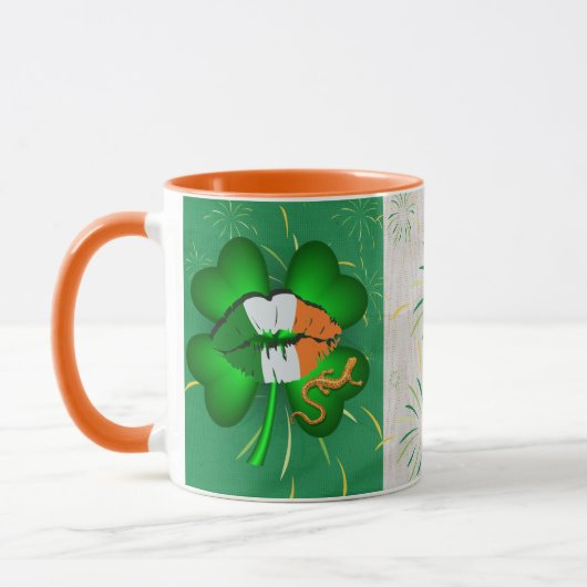 Irish Flag Coffee Mok, St. Patrick's Day Mok (Links)